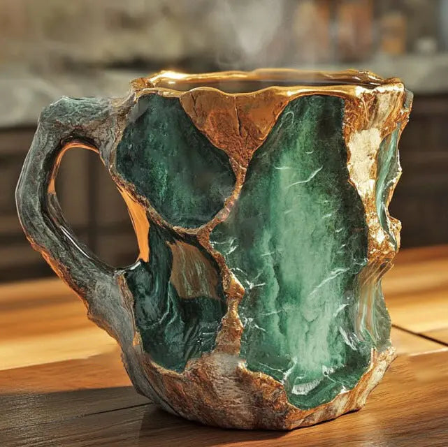 Tazas de Café con Cristales Minerales Incorporados