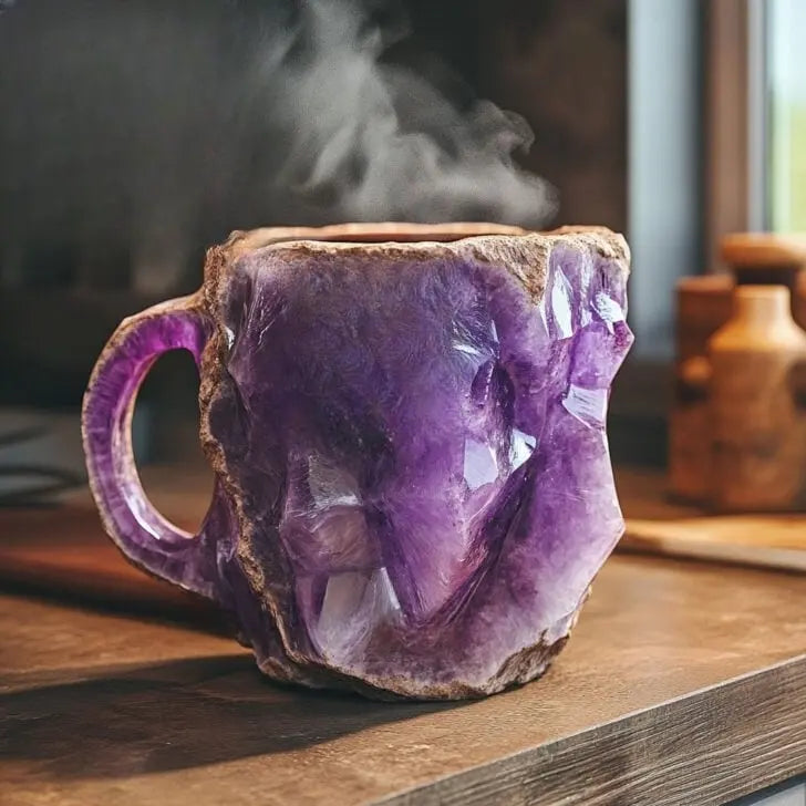 Tazas de Café con Cristales Minerales Incorporados